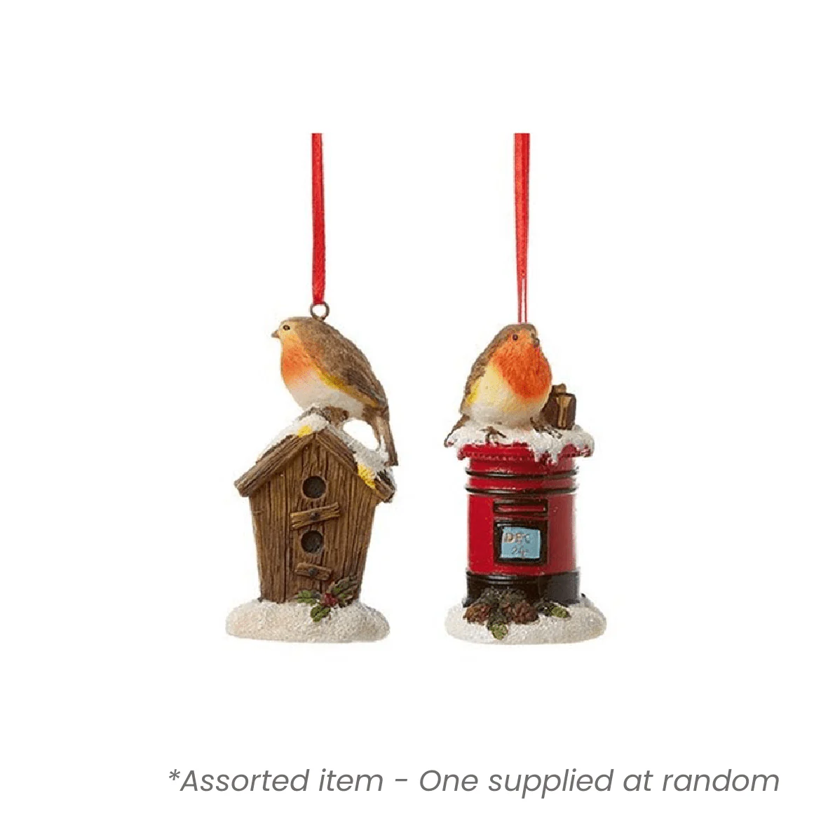 Premier 9cm Robin Hanging Decoration Assorted - One Supplied*