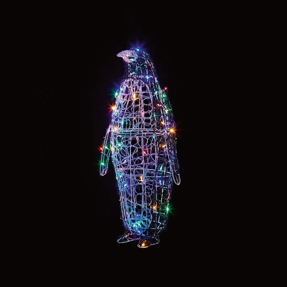 Premier - LED Soft Acrylic Penguin - 90cm - Multi-Coloured FLV221003MMA