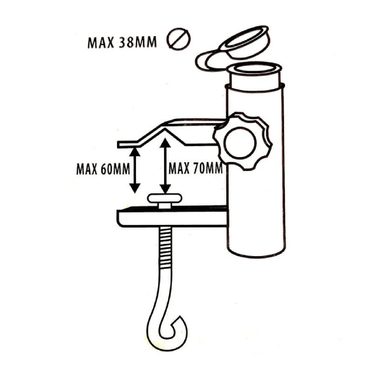ProGarden Parasol Holder for Balcony - Image 2