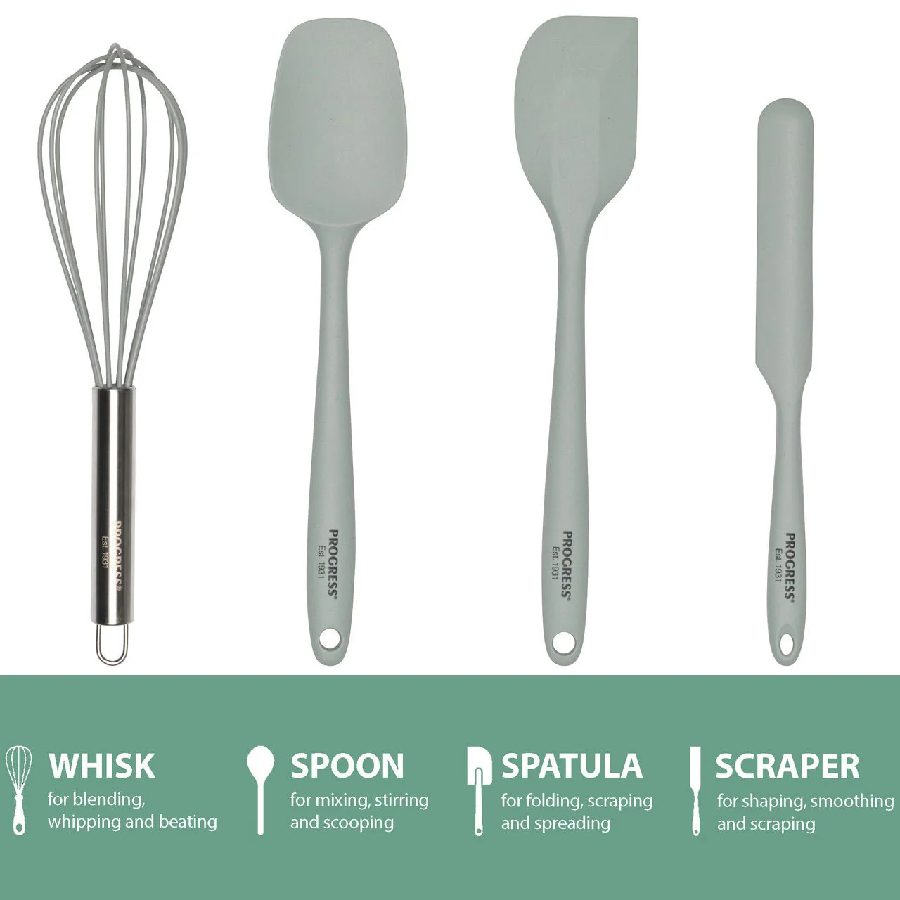 Progress Go Bake! 4pc Silicone Utensil Set - Image 3