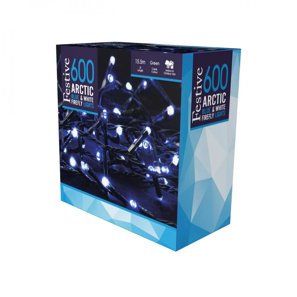 600 Artic Blue & White Firefly Lights