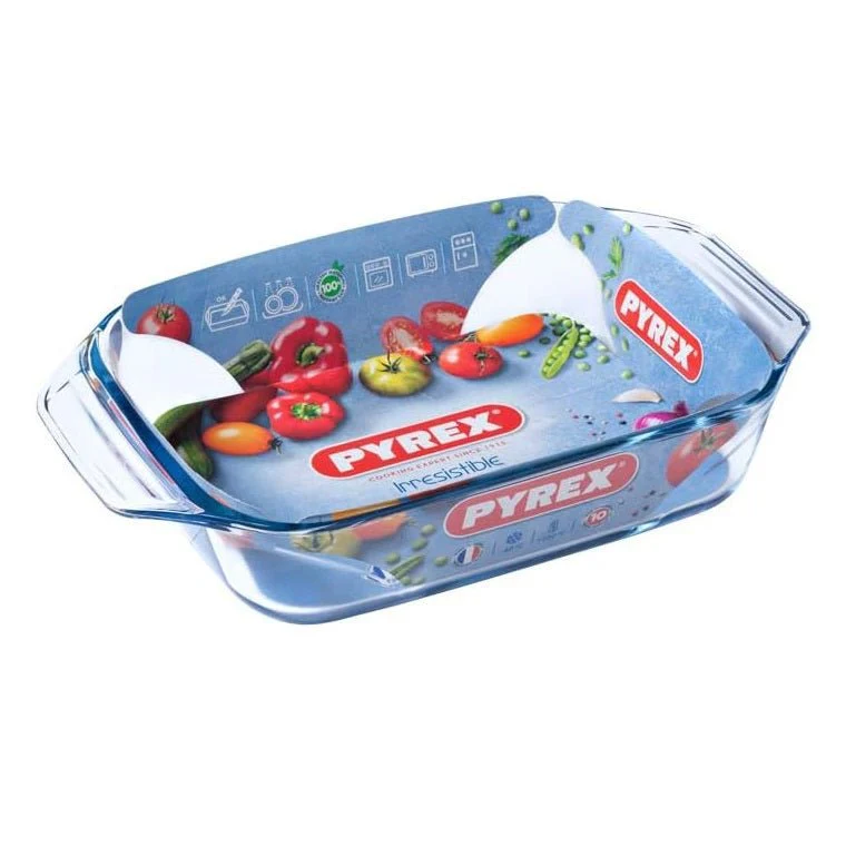 Pyrex Easy Grip 39x25cm Rectangular Roaster 3.6L