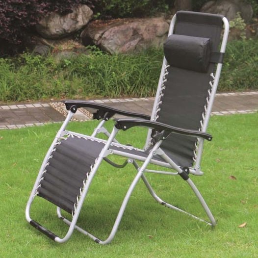 Reclining Zero Gravity Chair - Metal/Black