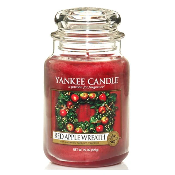 Red Apple Wreath Large Yankee Candle 623g