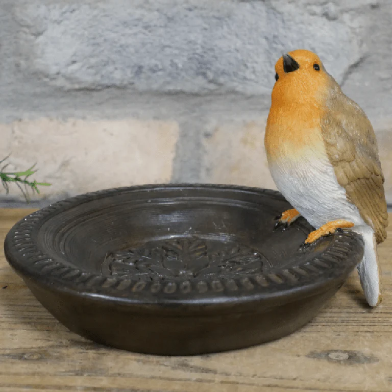 Resin Robin Birdfeeder