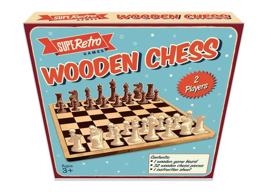 Retro Wooden Chess Game