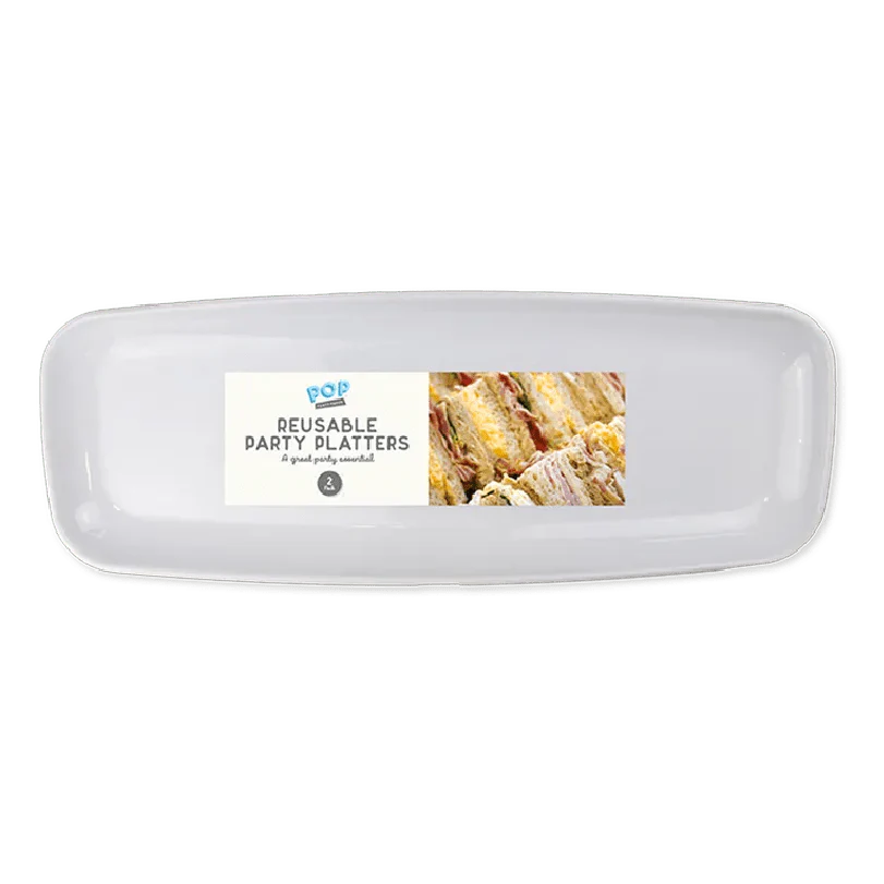 Reusable Plastic Platters 2pk