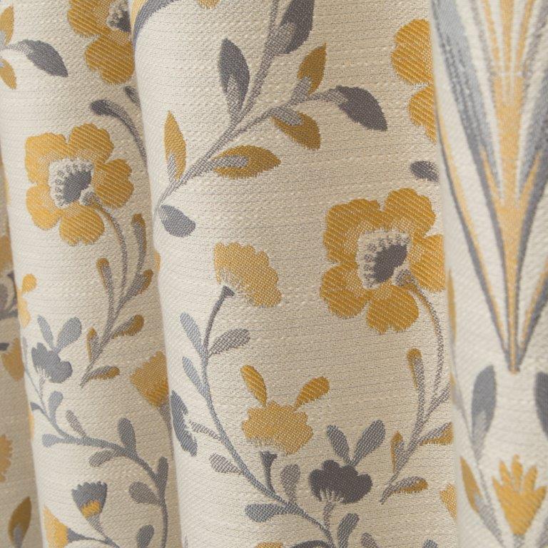 Riley 66" x 72" Lined Eyelet Curtains Buttercup - Image 4