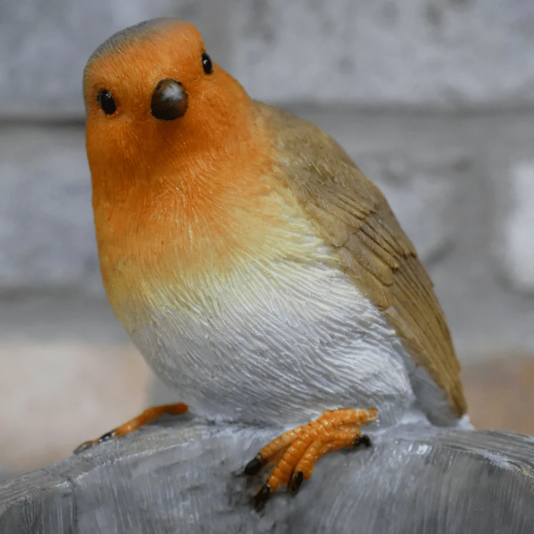 Robin on Stump Birdfeeder - Image 2