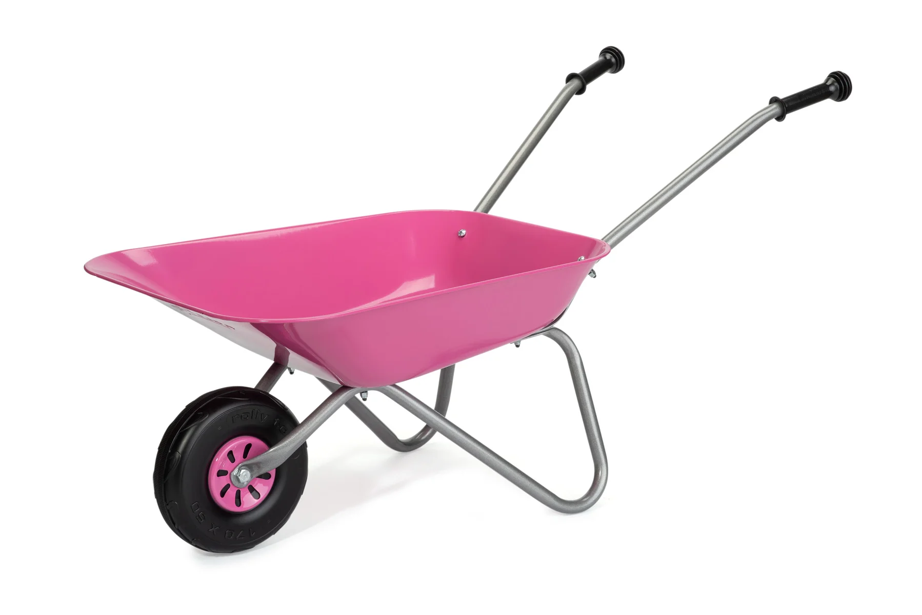 Rolly Metal Wheelbarrow Pink