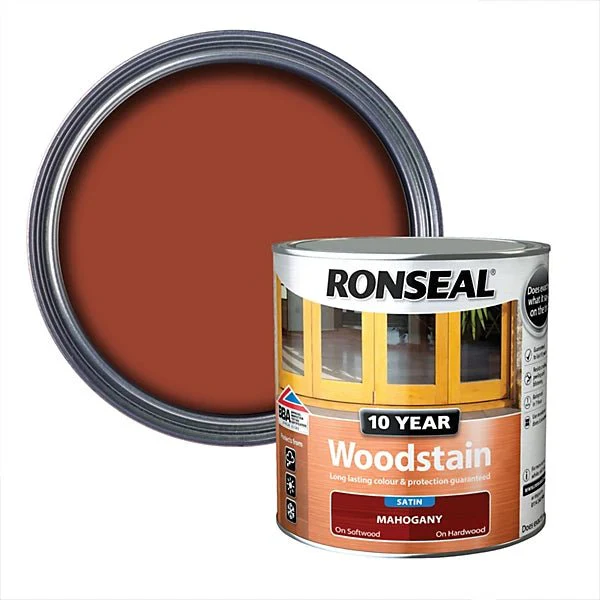 Ronseal 10 Year Woodstain - Mahogany 750ml