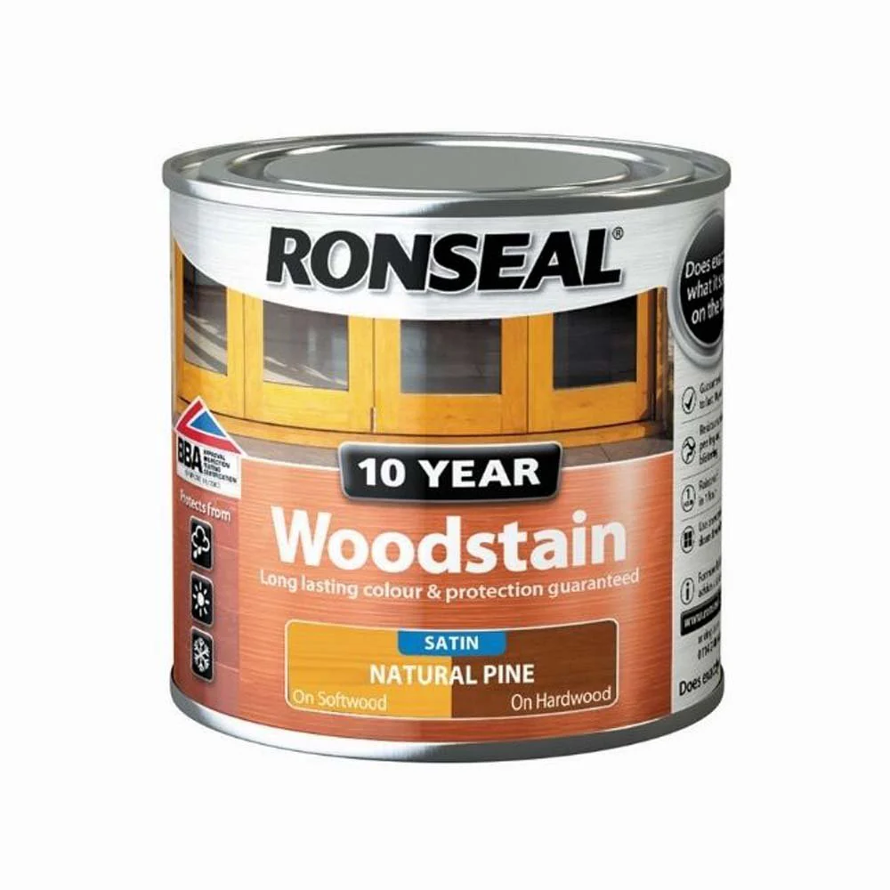 Ronseal 10 Year Woodstain - Natural Pine 250ml