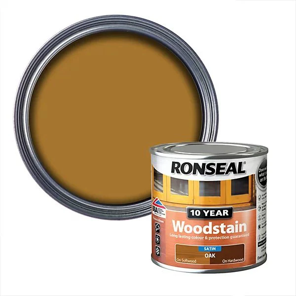 Ronseal 10 Year Woodstain - Oak 750ml