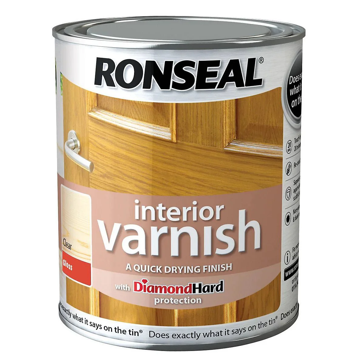 Ronseal Gloss Interior Varnish - Clear 250ML