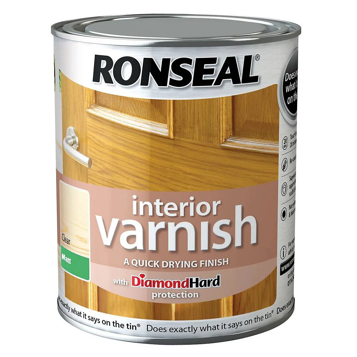 Ronseal Matt Interior Varnish - Clear 750ml