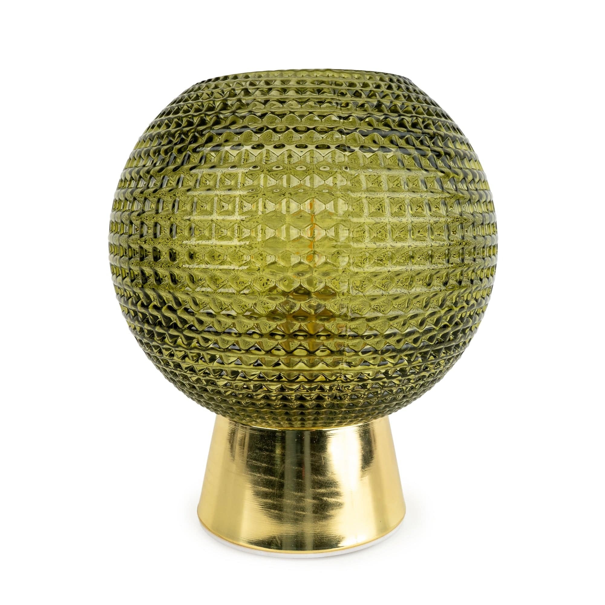 Round LED Dimpled Lamp - Green - Image 2