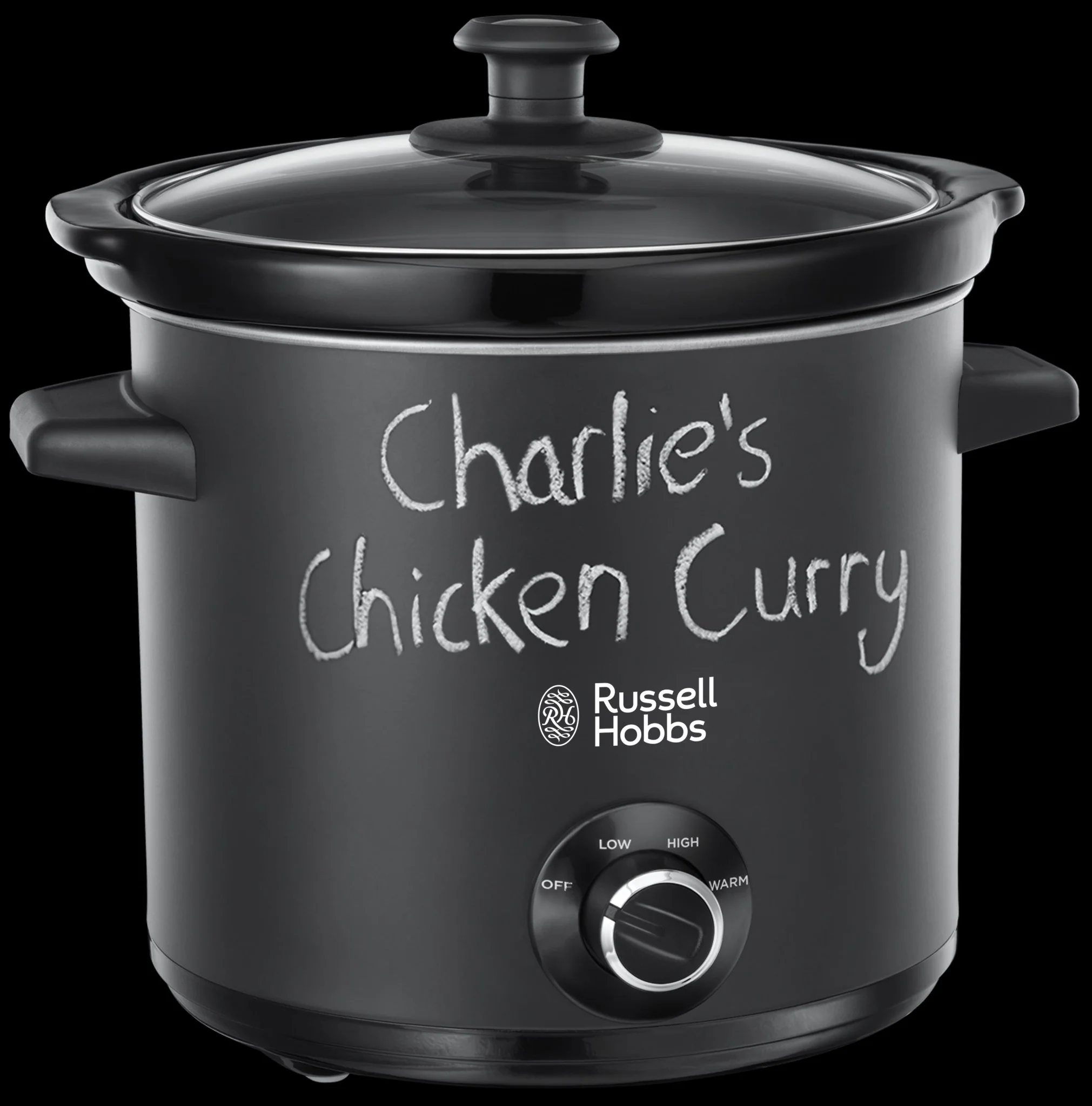 Russell Hobbs 24180 3.5L Chalkboard Slow Cooker Black - Image 2