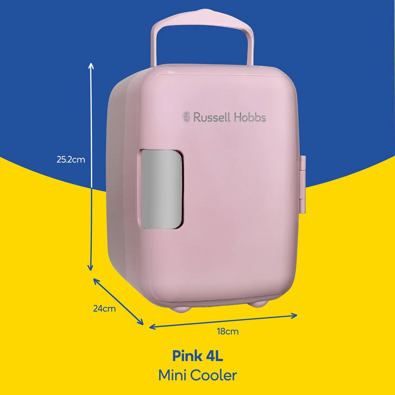 Russell Hobbs 4L Portable Mini Cooler & Warmer Pink RH4CLR1001P - Image 3
