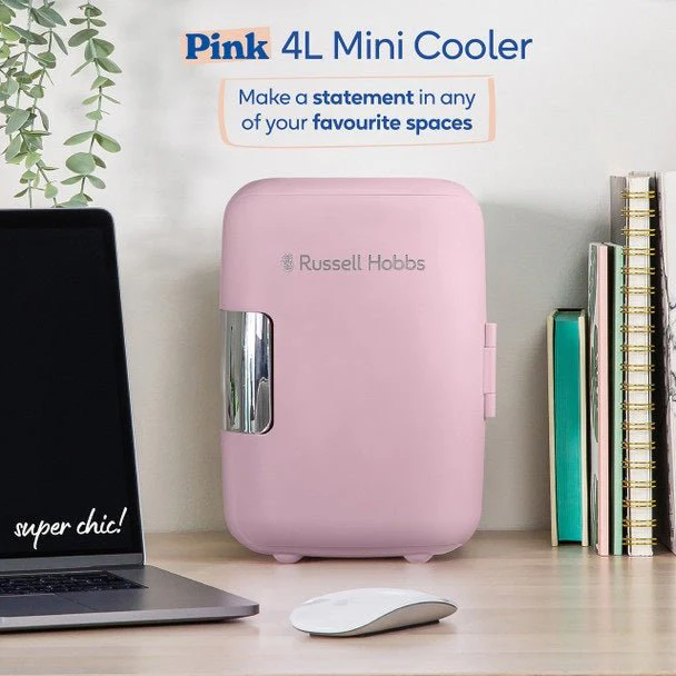 Russell Hobbs 4L Portable Mini Cooler & Warmer Pink RH4CLR1001P - Image 4