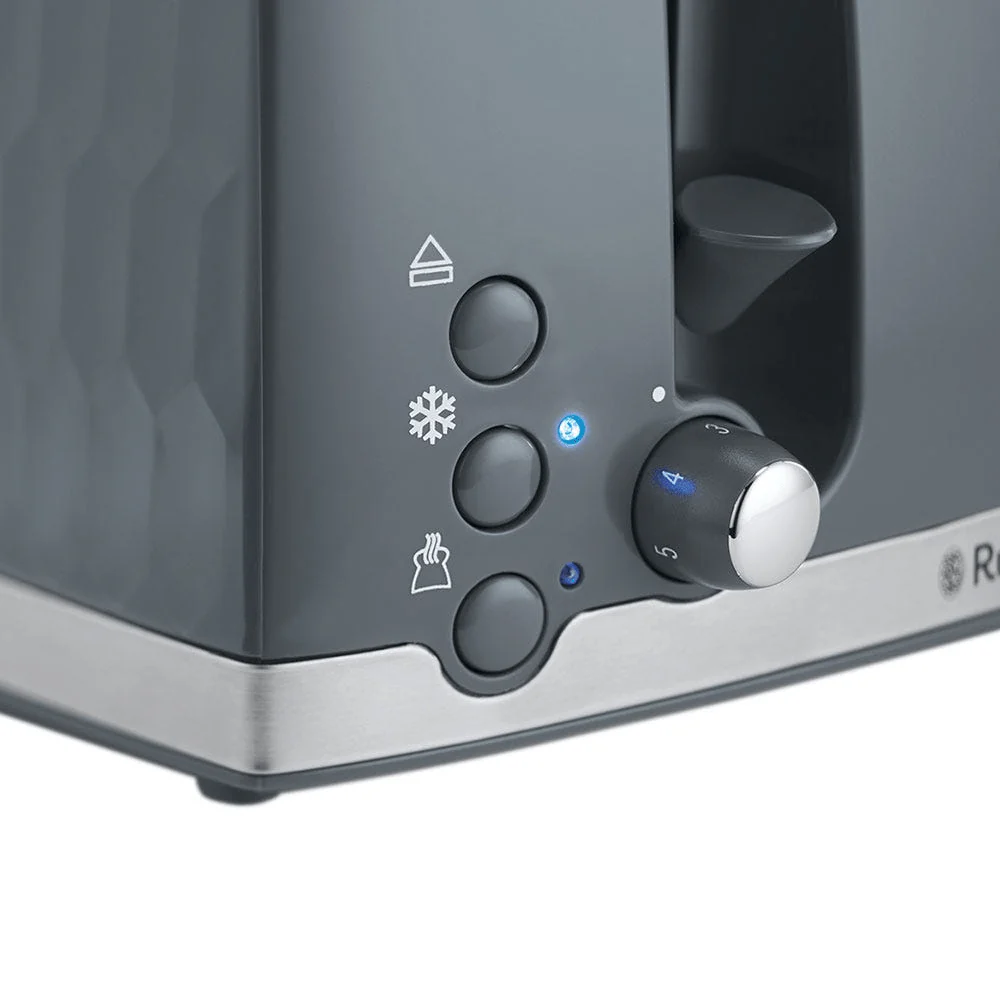 Russell Hobbs Honeycomb 4 Slice Grey Toaster 26073 - Image 4
