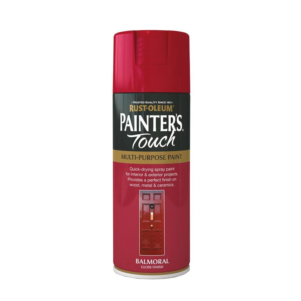 Rustoleum Painters Touch Multi-Purpose Spray Paint 400ml - Balmoral Red Gloss