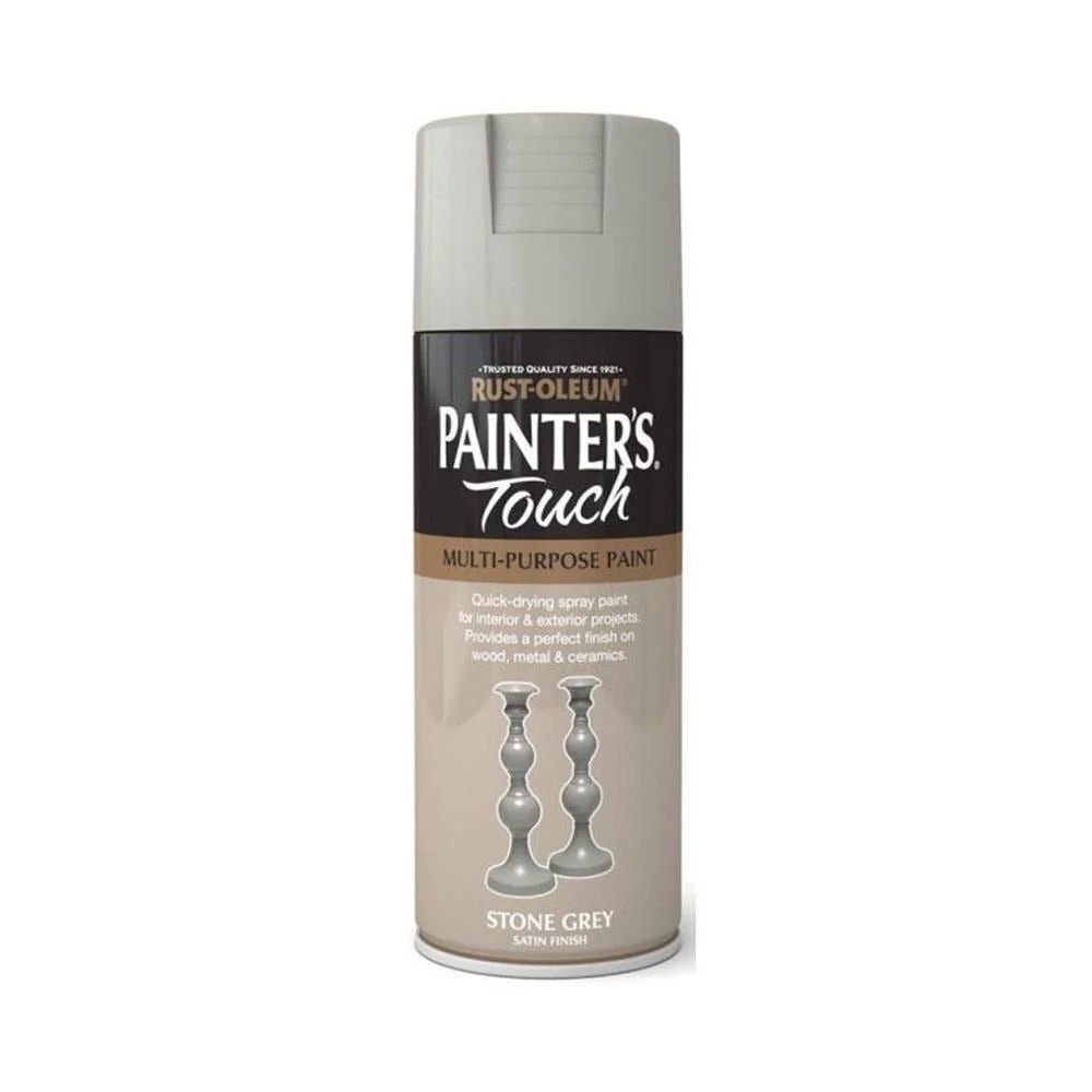 Rustoleum Painters Touch Multi-Purpose Spray Paint 400ml - Stone Grey Satin