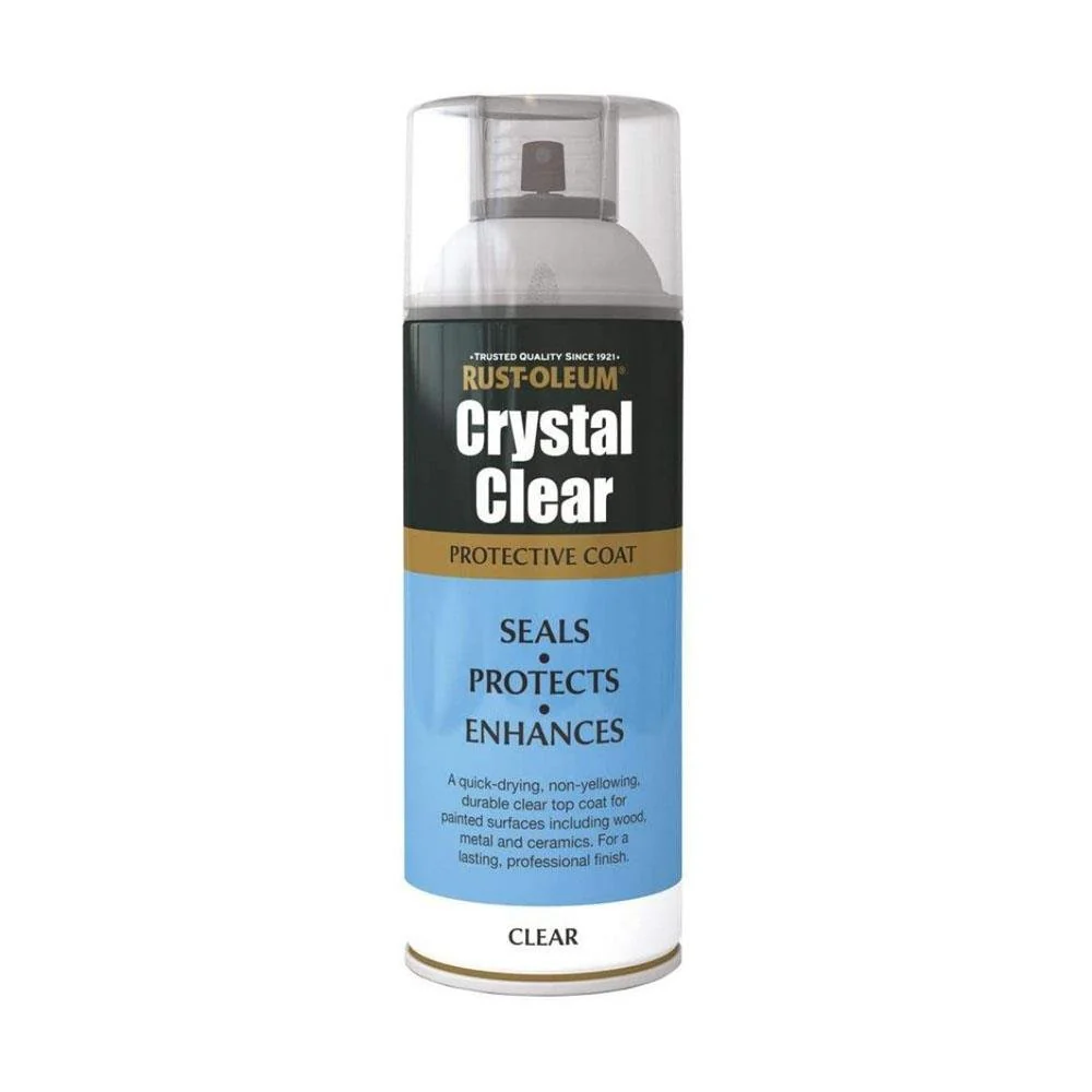 Rustoleum Protective Top Coat Spray Paint 400ml - Crystal Clear Semi Gloss