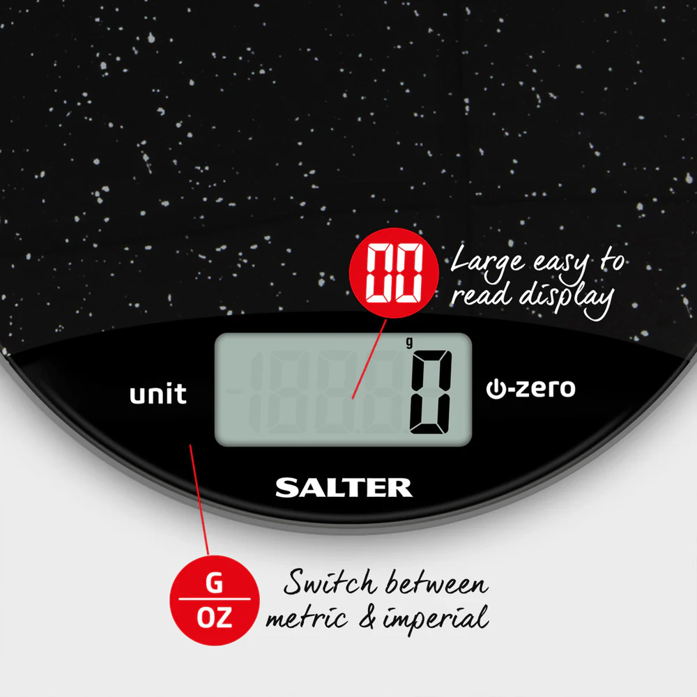 Salter Marble Digital Kitchen Scale - Black - Image 2
