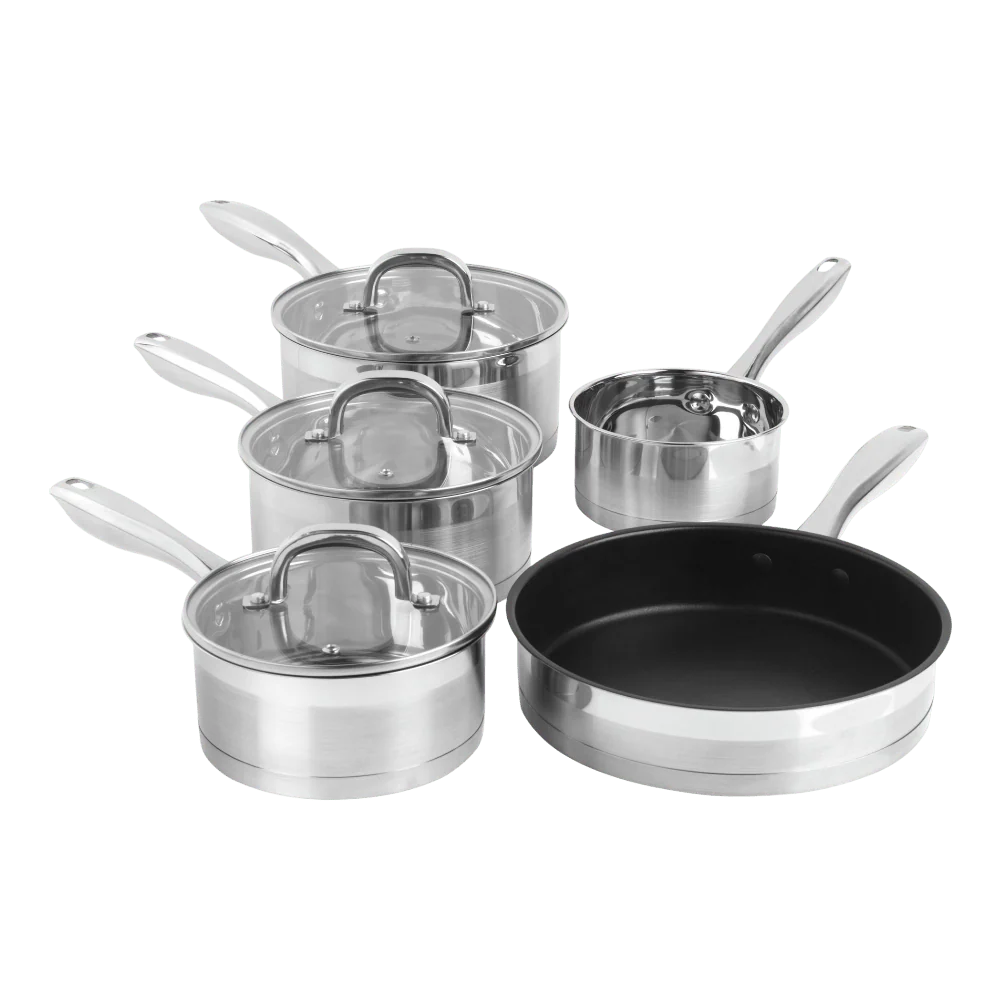 Salter Timeless Collection Stainless Steel 5 Piece Pan Set