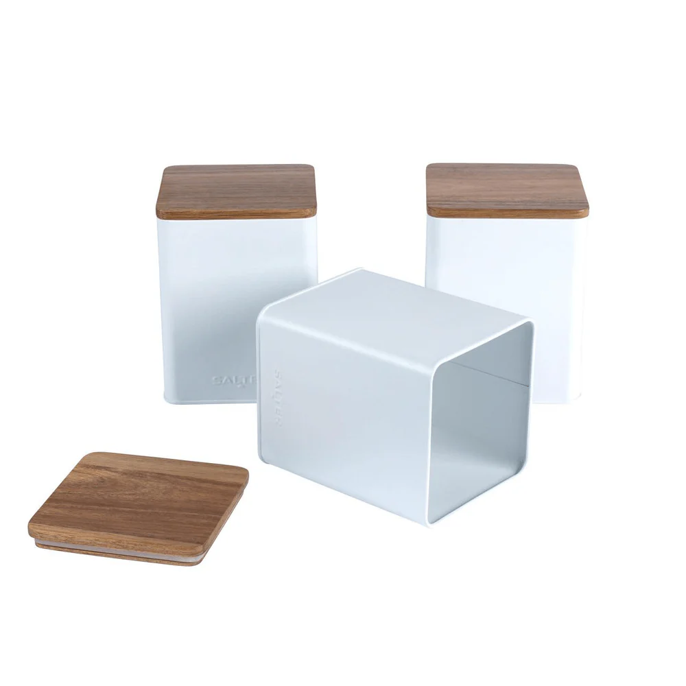 Salter Toronto 3-Piece Canister Set – White - Image 2