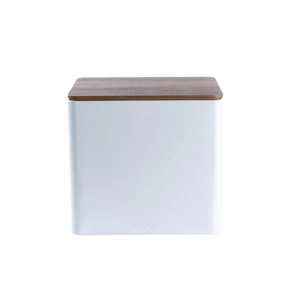 Salter Toronto Bread Bin – White/Wooden
