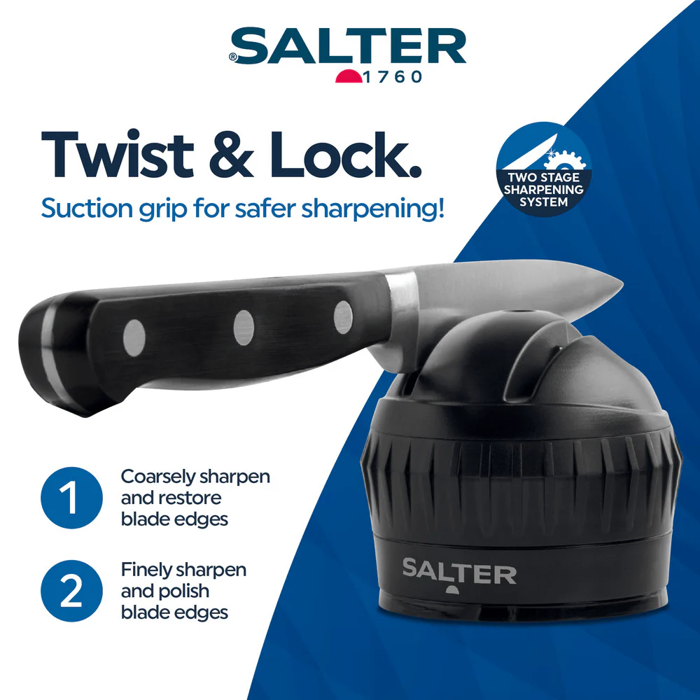 Salter Twist & Lock Manual Knife Sharpener - Image 3