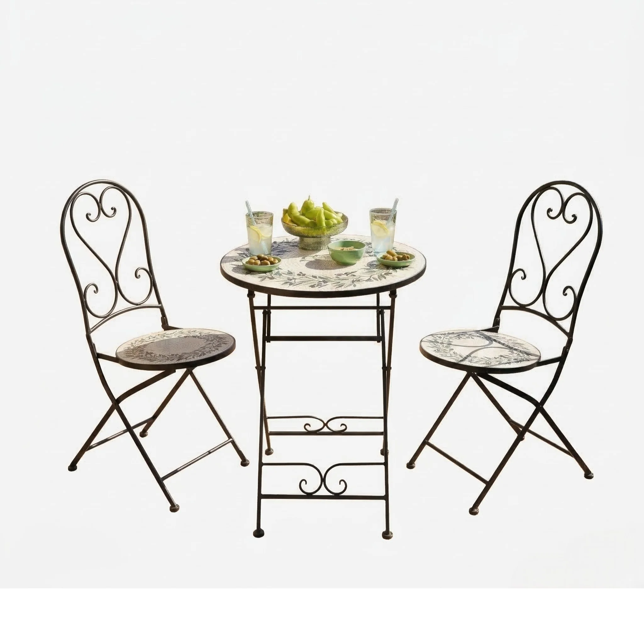 Santorini Olives Mosaic Bistro Set - Image 3