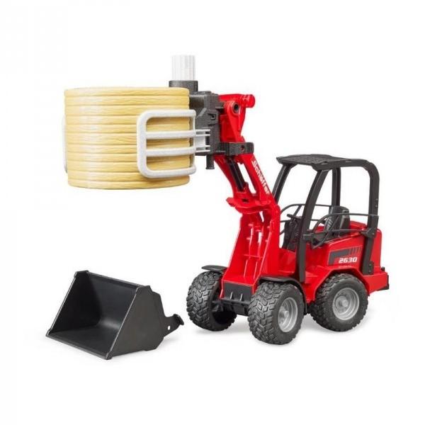 Bruder Schaffer Compact Loader 2034 With Bale Gripper & Bale