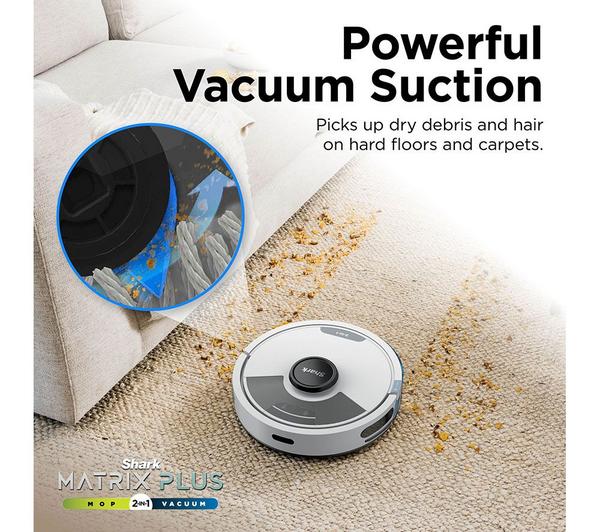 Shark Matrix Plus 2-in-1 Robot Vacuum & Mop White | RV2620WDUKWH - Image 6