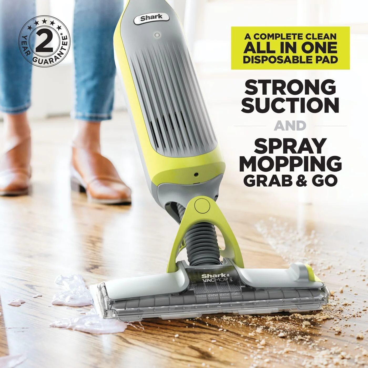 Shark VacMop 2-in-1 Cordless Vacuum Mop with Targeted Spray | VM200UK - Image 2