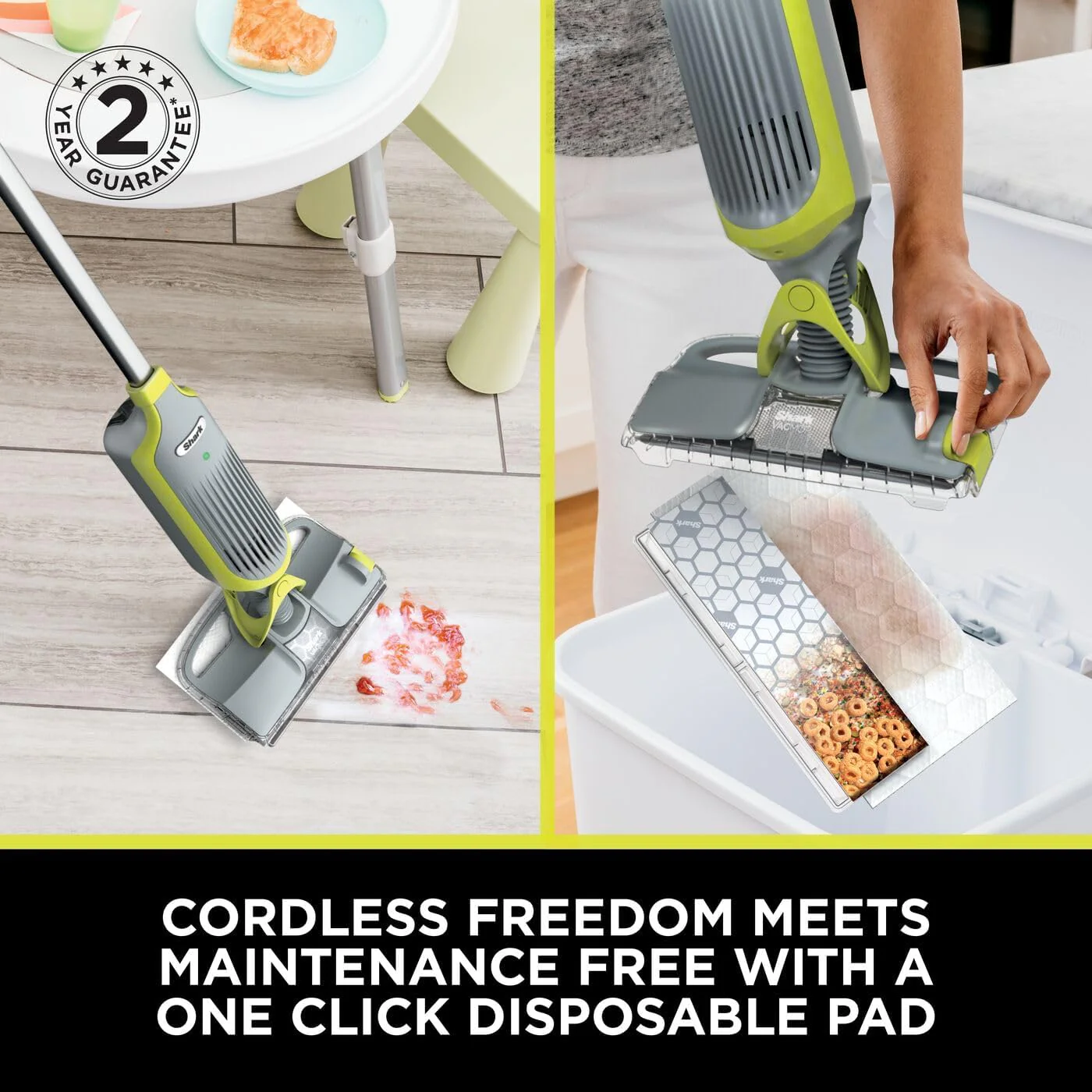 Shark VacMop 2-in-1 Cordless Vacuum Mop with Targeted Spray | VM200UK - Image 3