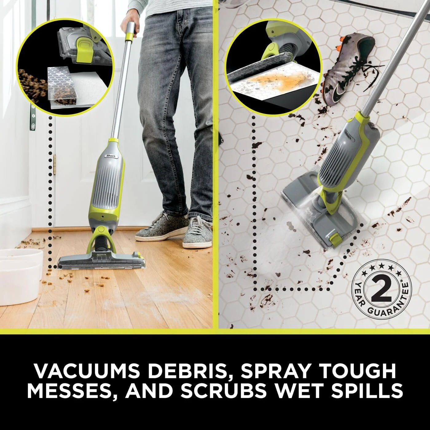 Shark VacMop 2-in-1 Cordless Vacuum Mop with Targeted Spray | VM200UK - Image 4