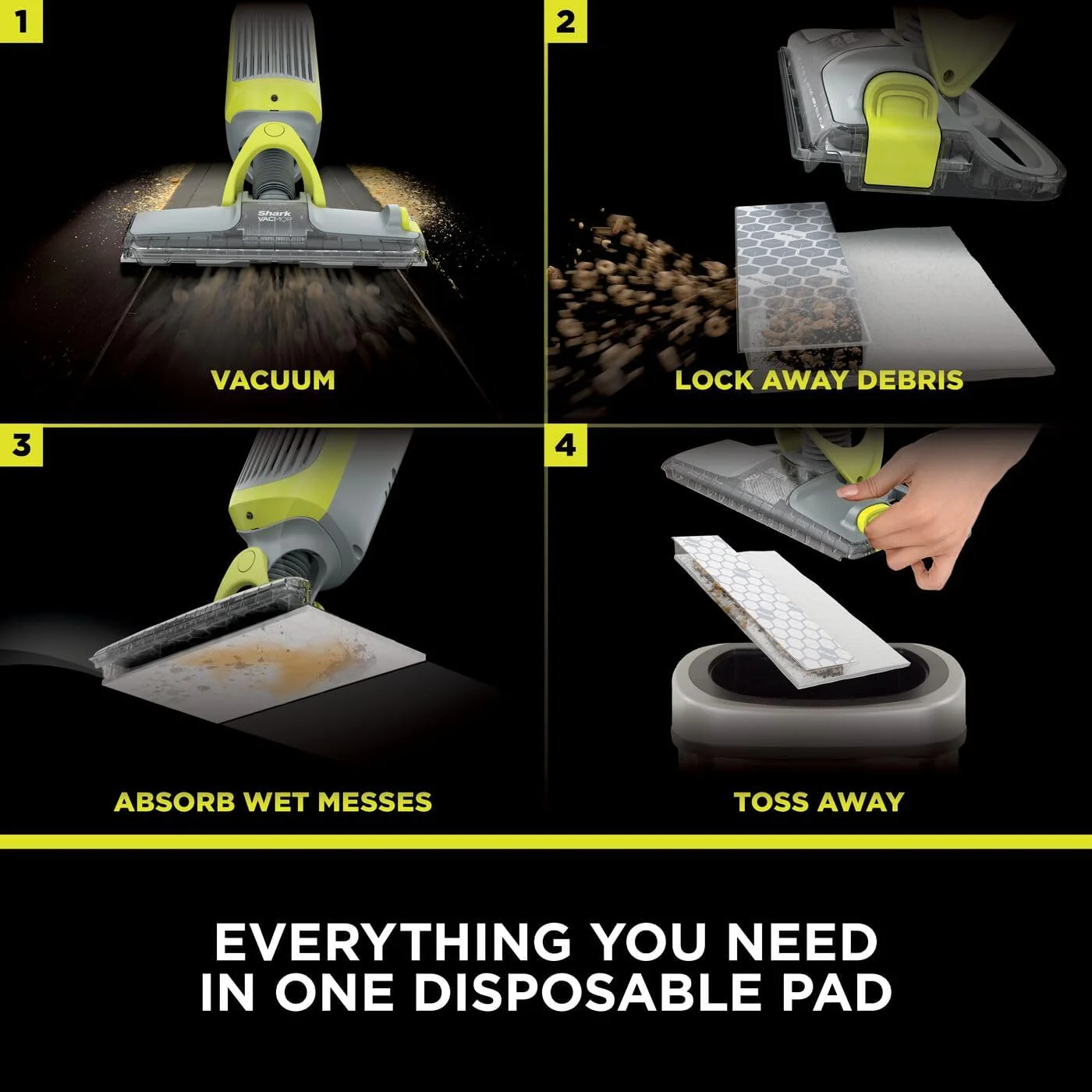 Shark VacMop 2-in-1 Cordless Vacuum Mop with Targeted Spray | VM200UK - Image 5