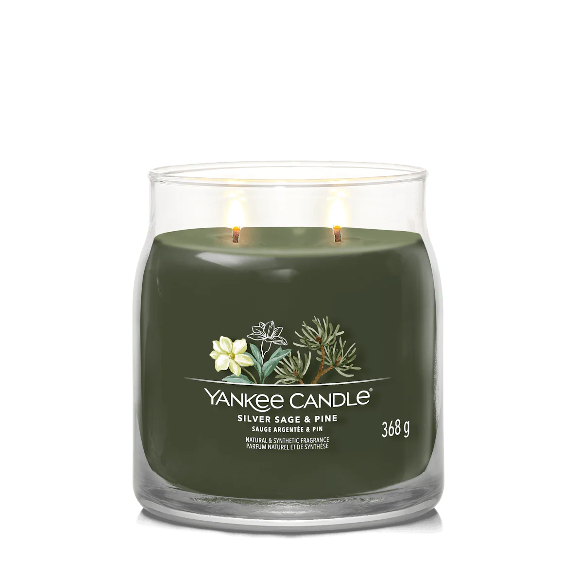 Silver Sage & Pine Signature Medium Jar Yankee Candle 368g - Image 2