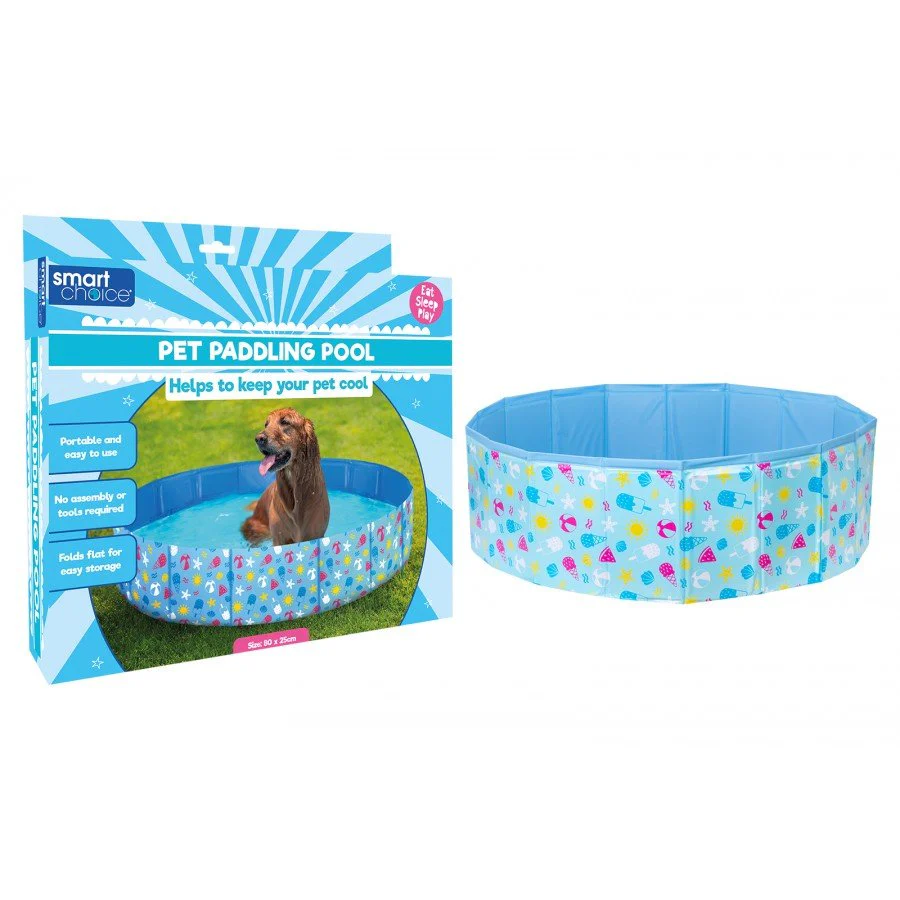 Smart Choice Foldable Pet Paddling Pool 80x25cm