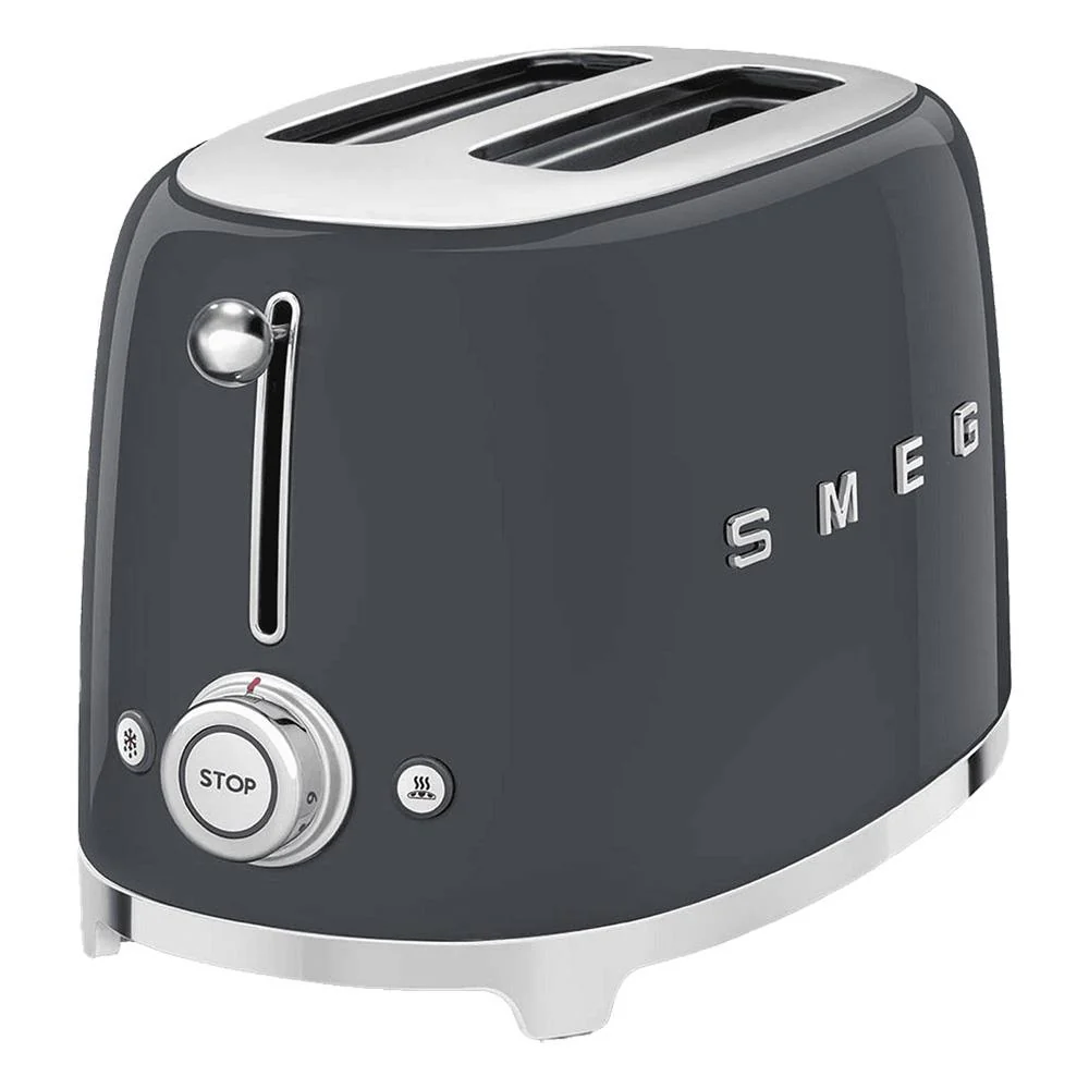 Smeg 50'S Retro Style Aesthetic 2 Slice Toaster - Slate Grey - Image 2