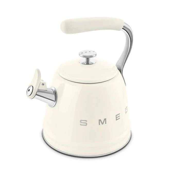 Smeg WKF01CR 50's Retro Style Whistling Kettle 2.3 Litre - Cream - Image 2