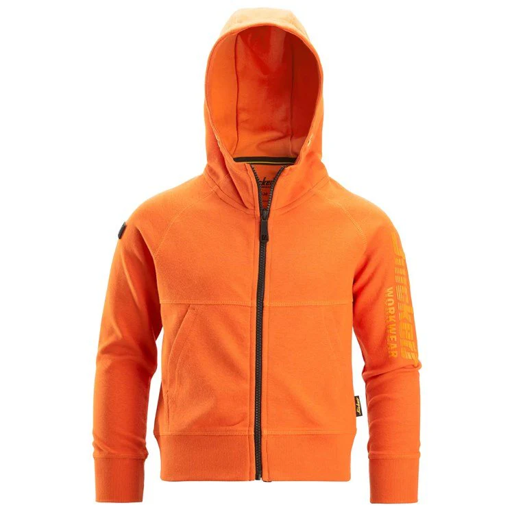 Snickers Junior Logo Full Zip Hoodie Orange - Size 158-164 (Age 12-14)