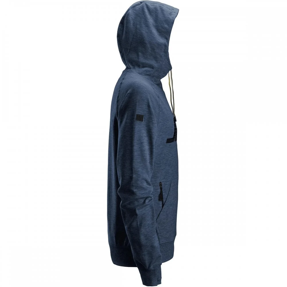 Snickers Logo Hoodie 2894 Dark Navy Melange - Size Large - Image 2
