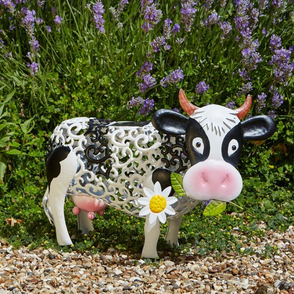 Solar Silhouette Daisy Cow - Image 2