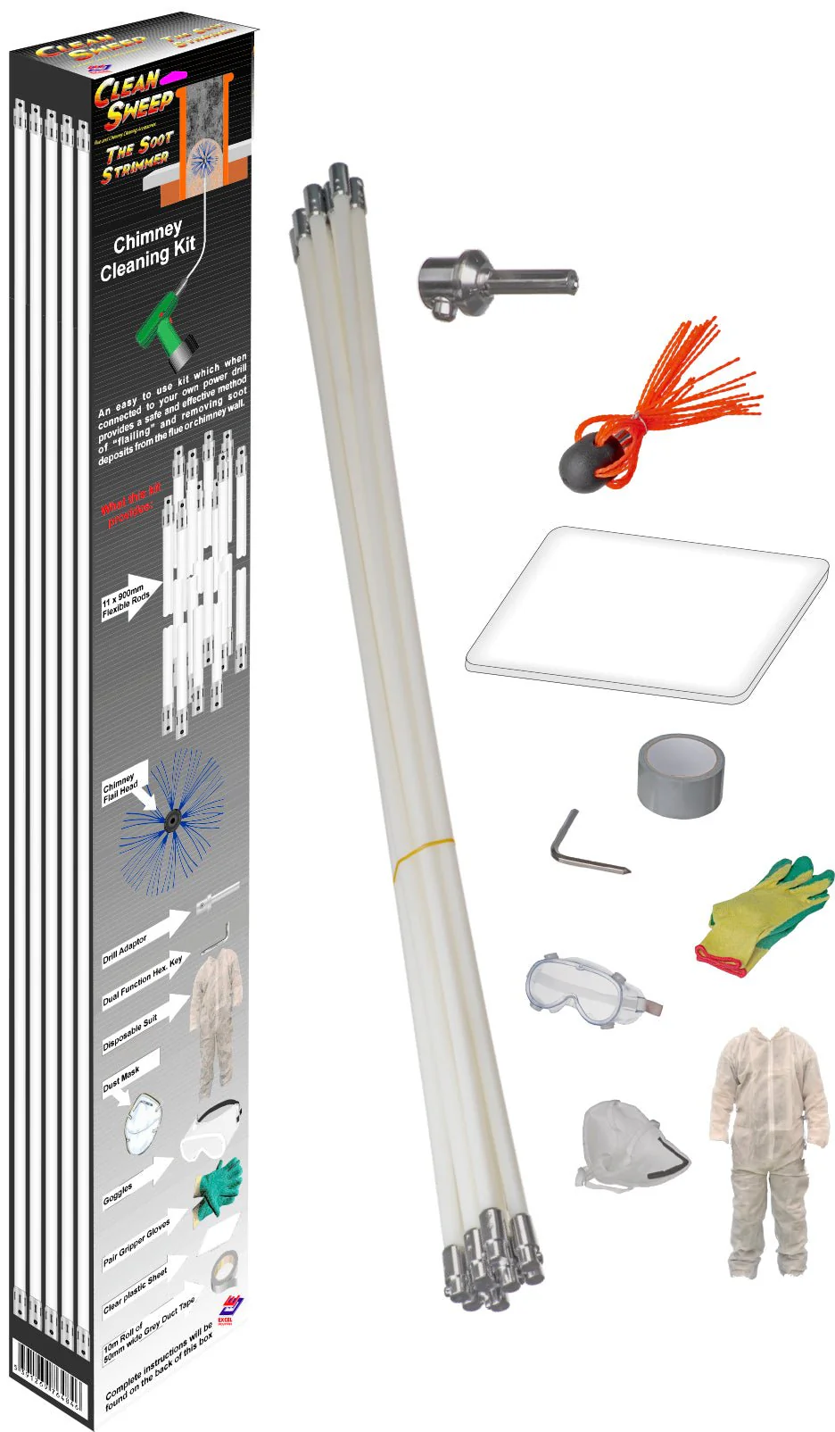Soot Strimmer Chimney Cleaning Kit Cssekit - Image 2