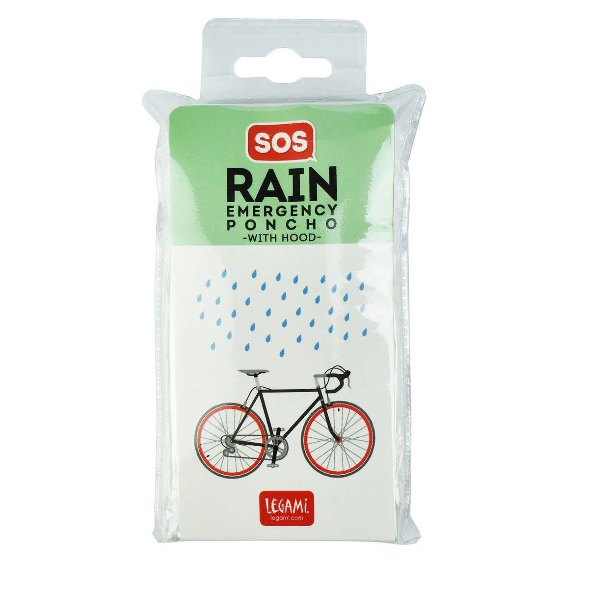Sos Rain - Disposable Poncho With Hood