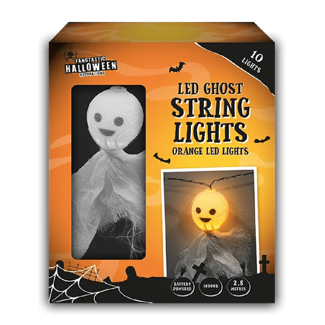 Spooky Halloween Ghost String Lights 2.8M