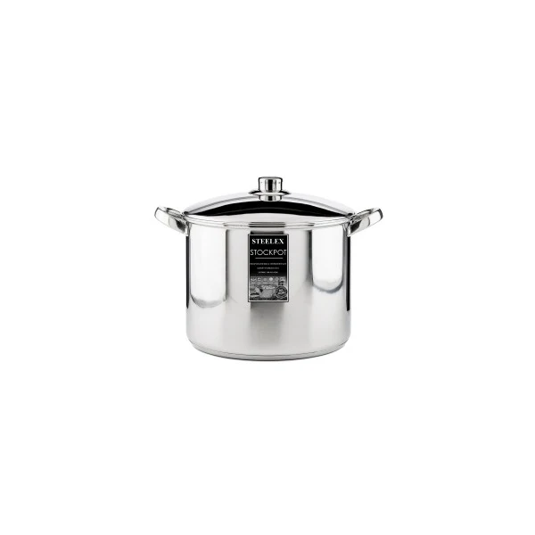 Steelex 24cm Stockpot - Steel Lid